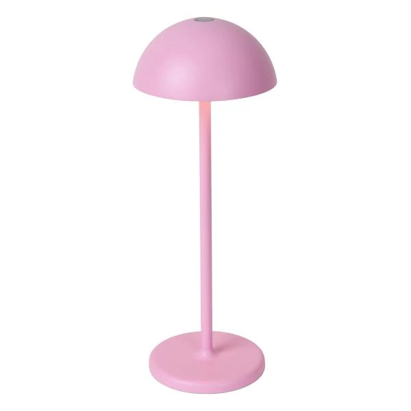 Lucide JOY - Lampe de table Rechargeable Intérieur/Extérieur - Batterie/Piles - Ø 12 cm - LED Dim. - 1x1,5W 3000K - IP54 - Rose - détail 1